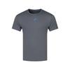 Дышащая, удобная, влагоотводящая, однотонная футболка с коротким рукавом и маленьким логотипом, мужские топы темно-серого цвета 2031E450-020