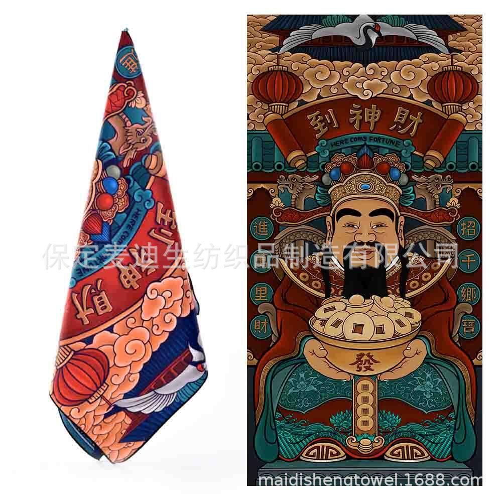 Full-page printing sand-free beach towels, soft water-absorbing quick-drying mesh bag packaging, cheerleading bath towels