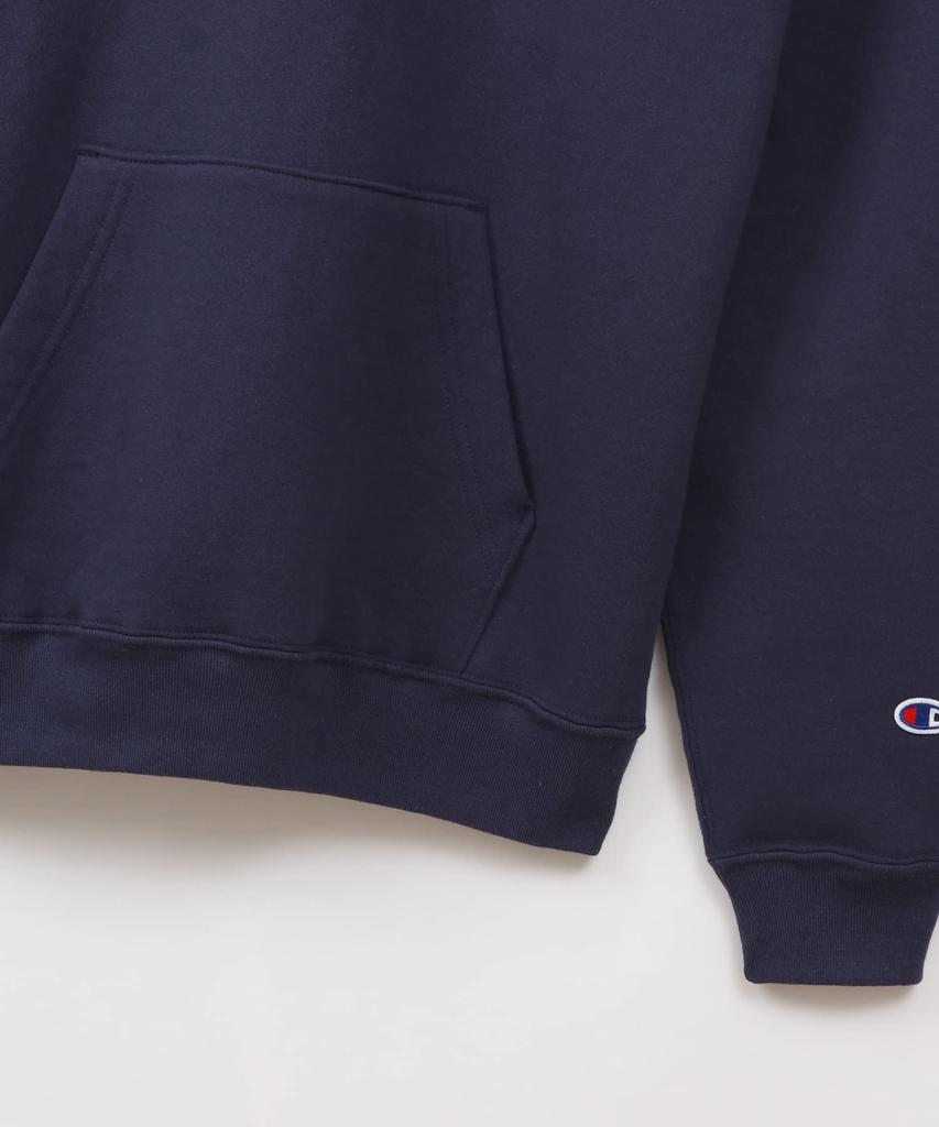 Parka Sweatshirt Sweatshirt Long Sleeve Brushed Lining Standard 9oz Hooded Sweatshirt MADE IN USA Navy M [Champion] C5-P101 Men's