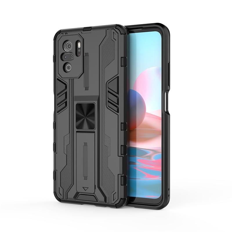 Для Xiaomi Redmi Note 10 10S чехол Armor Magnetic Car Holder Kickstand Phone Case для Redmi Note 10 Pro Max Note10 S Back Cover