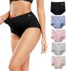 IKNIYO Breathable and Regular Color Women's Deep-Fit Panties, 100% Cotton, High-Waisted, Stretchy, 5-Pack/4-Pack,