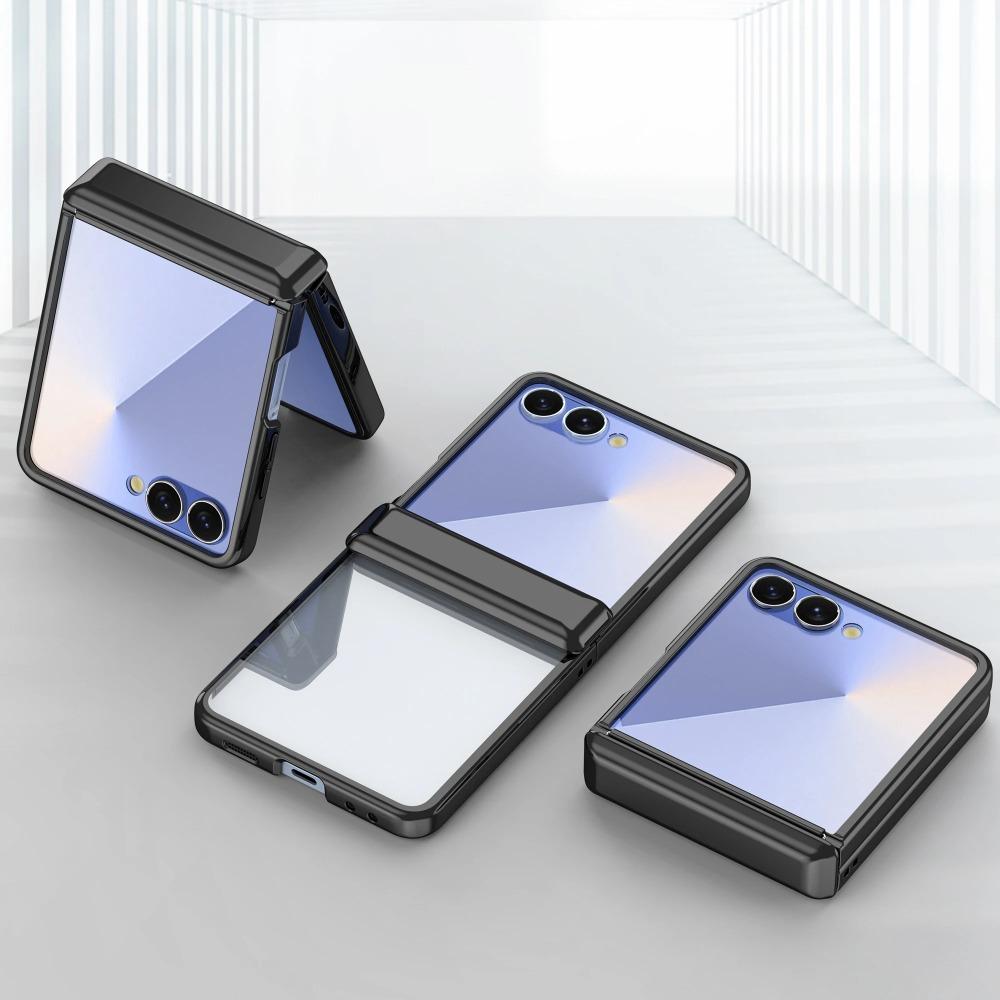 Гальванизированный чехол с полной защитой и шарниром для Samsung Galaxy Z Flip 7 6 5 Flip7 FE Flip6 Flip5 с защитной пленкой из закаленного стекла