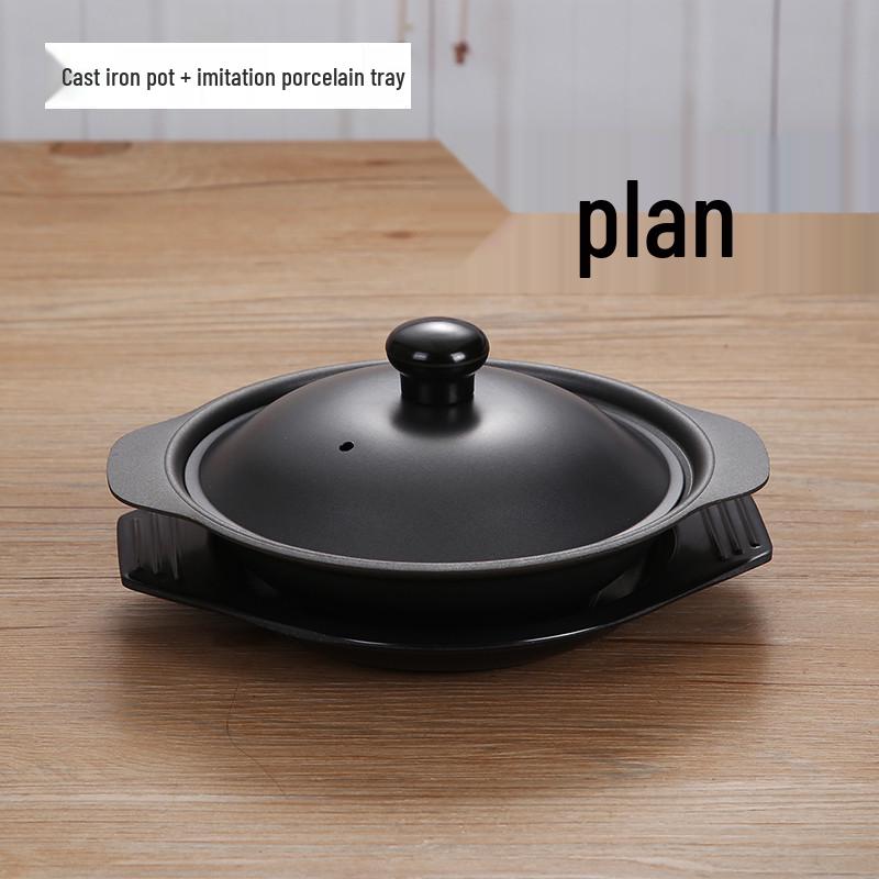 Глиняный горшок Huang Men Ji - Чугунный горшок для риса и курицы, Горшок для хрустящего риса, Жаропрочный хот-пот