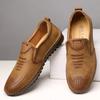 Men Casual Shoes Leather Shoes Luxury Loafers Men Non-slip Soft Soled Breathable Leather Shoe Slip On Driving Shoes