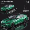 1:18 BMW M3 Model Car Exquisite Simulation Alloy Diecast Model High-Performance Coupe Pull Back Toy Car Collectible Decoration