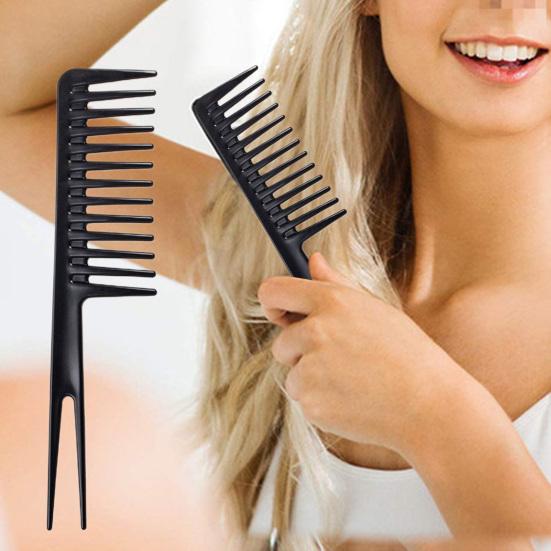 Парикмахерская расческа, профессиональная, многофункциональная, широкого применения, черная, ретро, срок службы, красота, универсальный длинный аксессуар, пластиковая расческа с масляной головкой