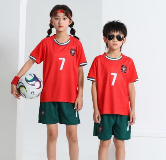 2025 Portugal Home No.267 Children's football jersey set