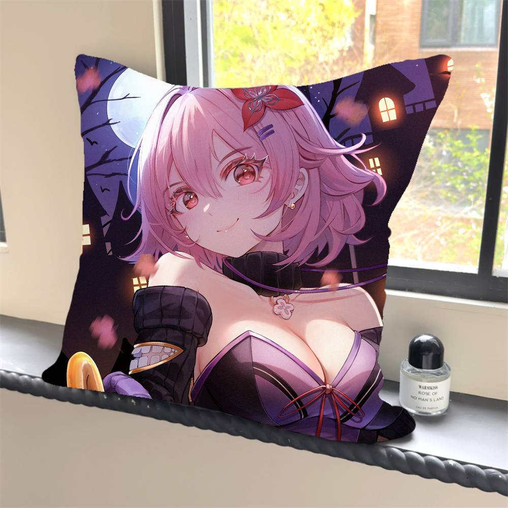 Evernight Милая девушка Чехол для подушки Honkai Star Rail Квадратная подушка Спальня Диван Досуг Комфортная подушка Автомобиль Украшение для дома
