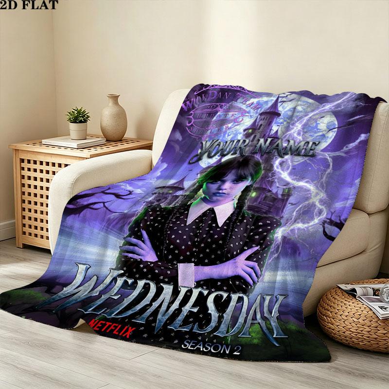 Custom Wednesday Blanket, High quality Comfortable for All Seasons, Home Decor, Warmth and Comfort
