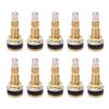 10pcs Air Liquid Tubeless Tire Valve Stem Brass 1 78in TR618A for Tractor 0.625in Valve Hole