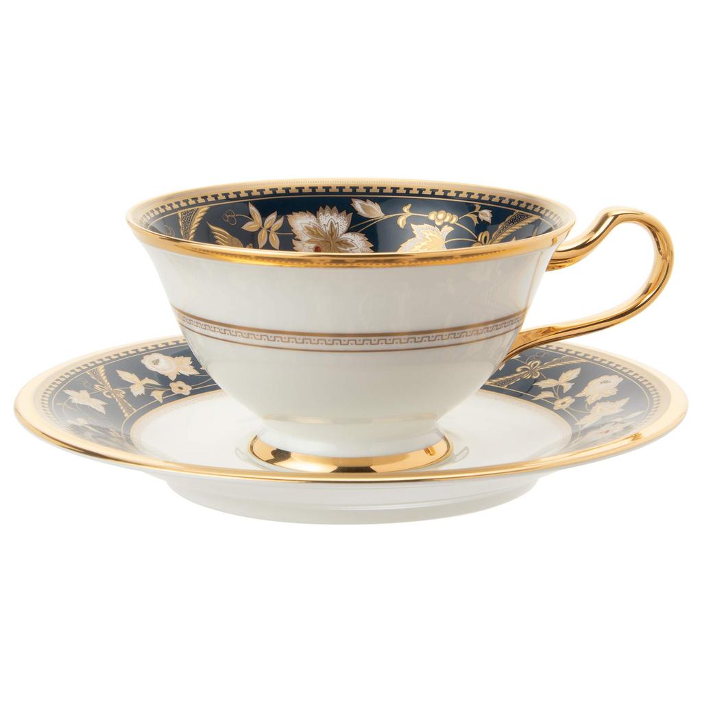 Noritake Cup Saucer pair coffee and 220cc Sublime 2 customers Navy Tea Bone China & (color-changing set) (for tea) Blue/Shrimp Y6988/4403-12