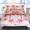 Lovers Flowers Flamingo Bedding Set Comfortable Duvet Cover Sets Bed Linens For Women Twin Full Queen King Size 260x220 US EU AU