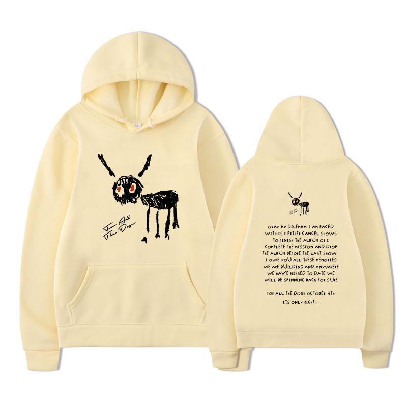Рэпер Дрейк для All The Dogs Дизайн худи с надписью Мужская Женская Толстовка Флис Оверсайз Парные Уличная одежда Худи