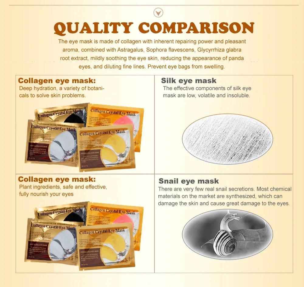 10 Pairs Gold Collagen Crystal Eye Mask Skincare Under Eye Patches Firming Moisturizing Nourishing Eye Skin Care Products