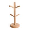 Wooden 6 Hooks Mug Holder Tree Countertop Coffee Cup Holder Detachable Drainage Cup Holder Coffee Counter Bar Accessory