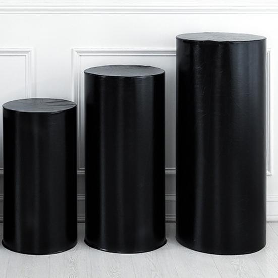 3 Pcs Party Cylinder Pedestal Stand Cover Plinth Pillar Decorative Sleeves Birthday Party Wedding Decor Dessert Base Wrap Cloth Party Planner