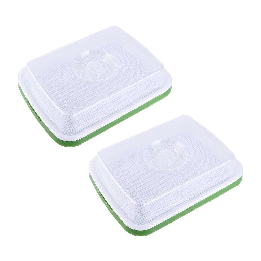 Sprouting Tray Transparent Lid Dense Small Holes Fine Workmanship Plastic Material Seed Sprouter
