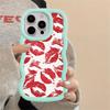 Ретро и сексуальный чехол с принтом красных губ для iPhone 11 13 12 17 Air 16 Pro Max 14 15 Plus XR 8 Мягкая крышка для телефона