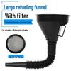Большая пластиковая воронка для топлива, моторного масла, бытового использования и вина, подходит для автомобилей и мотоциклов