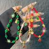 Chinese Style Phone Chain Handmade Beaded New Year Phone Strap Wrist Hanging Car Key Chain Pendant String for Women