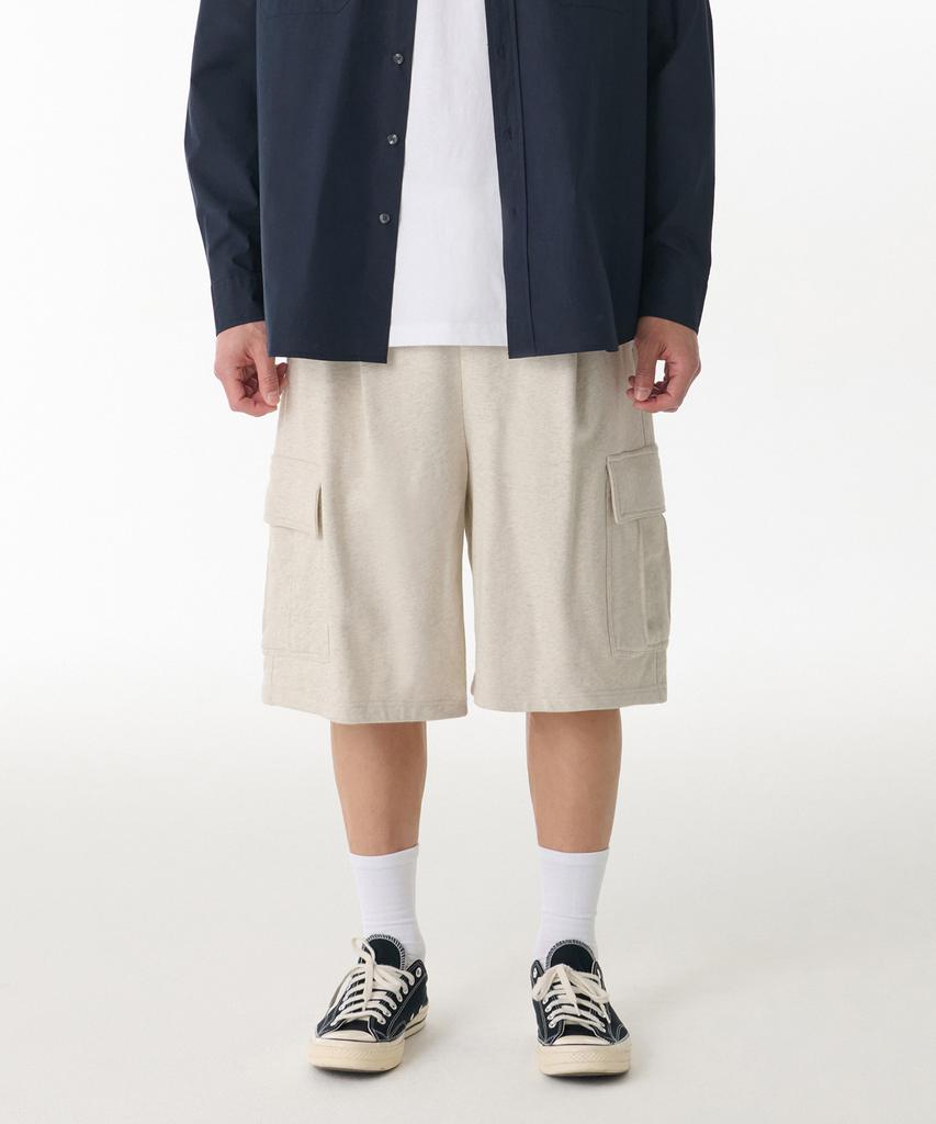 MUSINSA STANDARD One-Pleat Cargo Bermuda Sweatpants 2-Pack