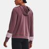Under Armour Толстовка Rival Terry с принтом логотипа, куртка с длинными рукавами, женская верхняя одежда, пыльно-фиолетовый 1370941-554