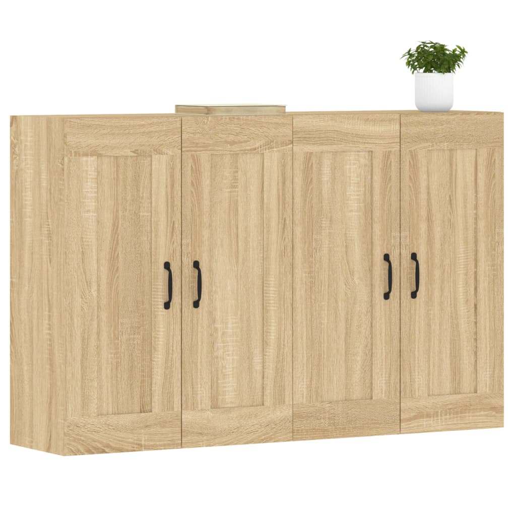 Vidaxl Wiszące Szafki, 2 Szt., Dąb Sonoma, Materiał Drewnopochodny