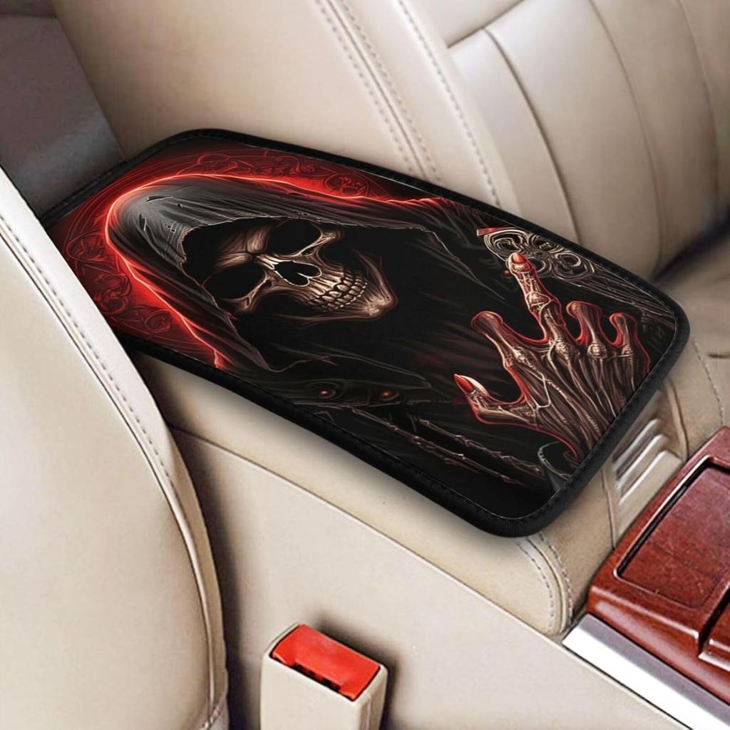 Universal Car Center Console Cushion Pad, Purple Butterfly Soft Waterproof Car Center Console Cover Auto Armrest Seat Box Cover Protector for Most