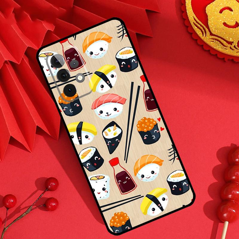 Чехол для телефона Samsung Galaxy M15 M55 M31 M13 M11 M12 M14 M06 M16 M36 M56 M53 M32 M52 M35 M34 M54 с рисунком суши