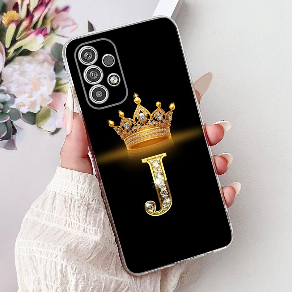 Милый Чехол с Буквами для Samsung Galaxy A13 A23 A33 A53 5G Прозрачный Силиконовый Мягкий TPU Парные Чехлы для Samsung A13 4G Capa