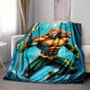 1pc Aquaman, Trident Flannel Throw Blanket Soft, Warm & Cozy for Couch, Bed, Office, and Travel Versatile All Season Gift, Christmas present
