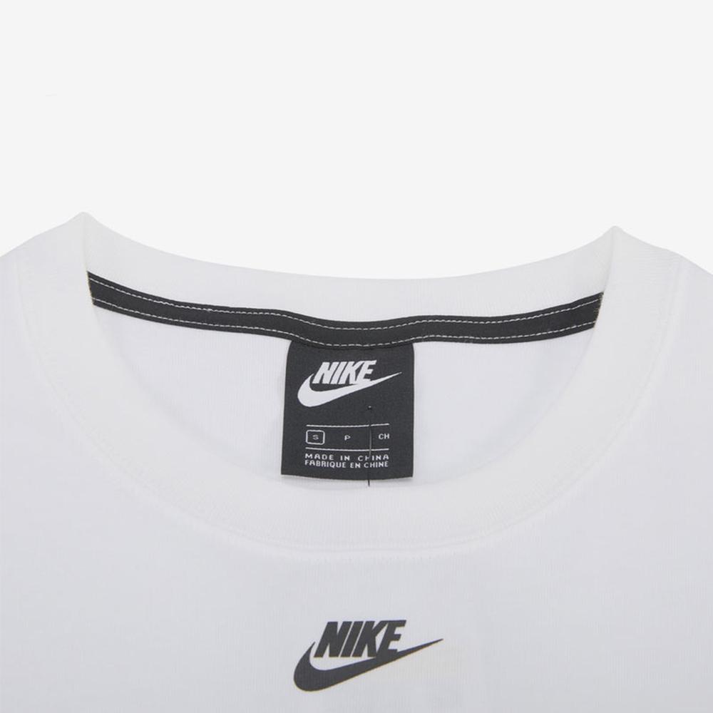 Nike Футболка с логотипом American Vintage, свободный крой, круглый вырез, короткий рукав, заниженная линия плеча, женская футболка, белая DJ1128-100