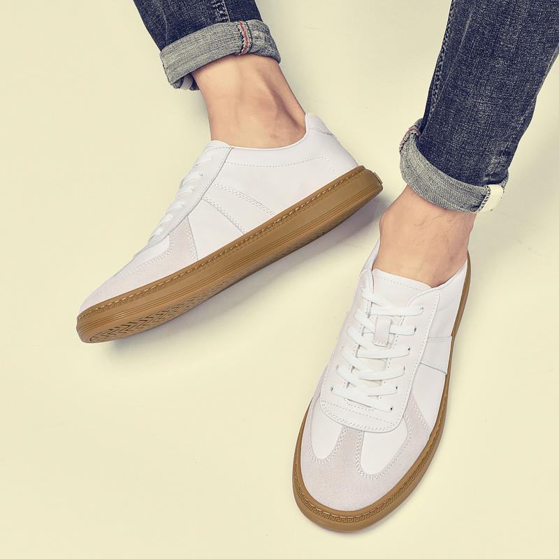 Мужская повседневная обувь из натуральной кожи, деловая офисная обувь на шнуровке, белая, черная мужская обувь, модные кроссовки