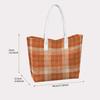 Plaid Tote Bag Fashion Large Capacity Handbag Casual Shoulder Bag for Daily Use