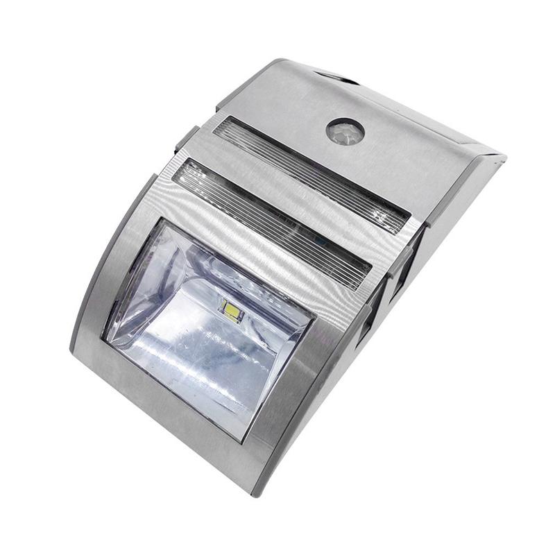 Водонепроницаемый PIR датчик движения уличный настенный светильник светодиодный солнечный светильник из нержавеющей стали для наружного сада и двора настенный светильник безопасности IP44