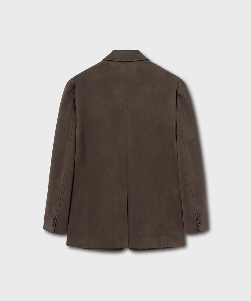 Nonblank Suede Oversized Jacket_Brown