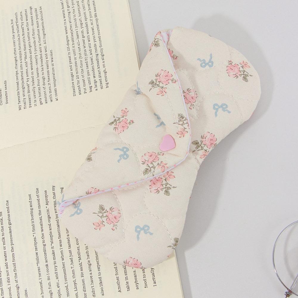 Handmade Fabric Sun Glasses Case with Buckle Lipstick Pouch Portable Makeup Brush Bag  Travel