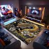 1PC Custom Name Golden Dragon Artwork Theme Floor Mat Ideal for Living Room, Game Rooms, Office, Bedroom,Floor Mat Playful Design