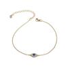 Evil Eye Micro Pave Zircon Bracelet Women Vintage High End Jewelry
