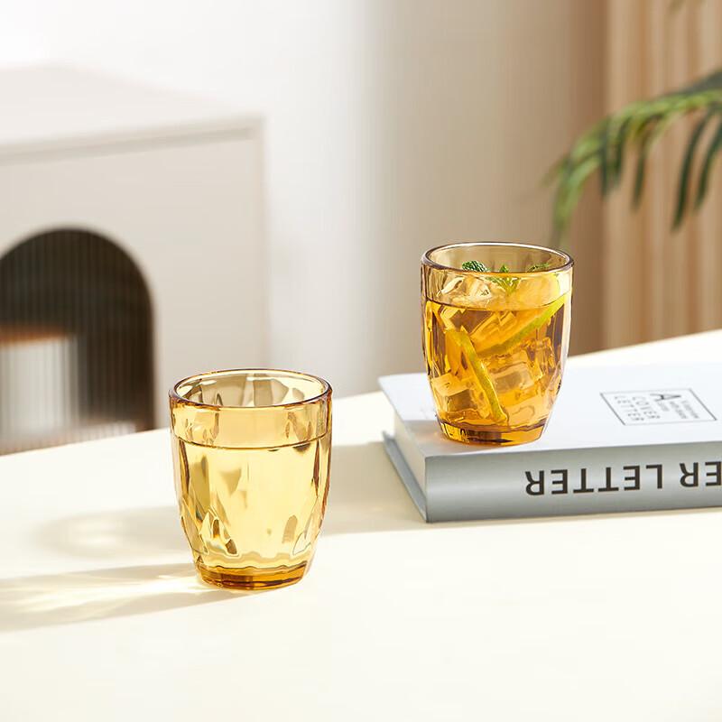 CORELLE Heat-Resistant Diamond Glass Cup Set of 4