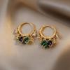 Европейские и американские трансграничные серьги-пусеты «Снежинки» из циркония в серебре 925 пробы - Высококлассный геометрический дизайн для Рождества