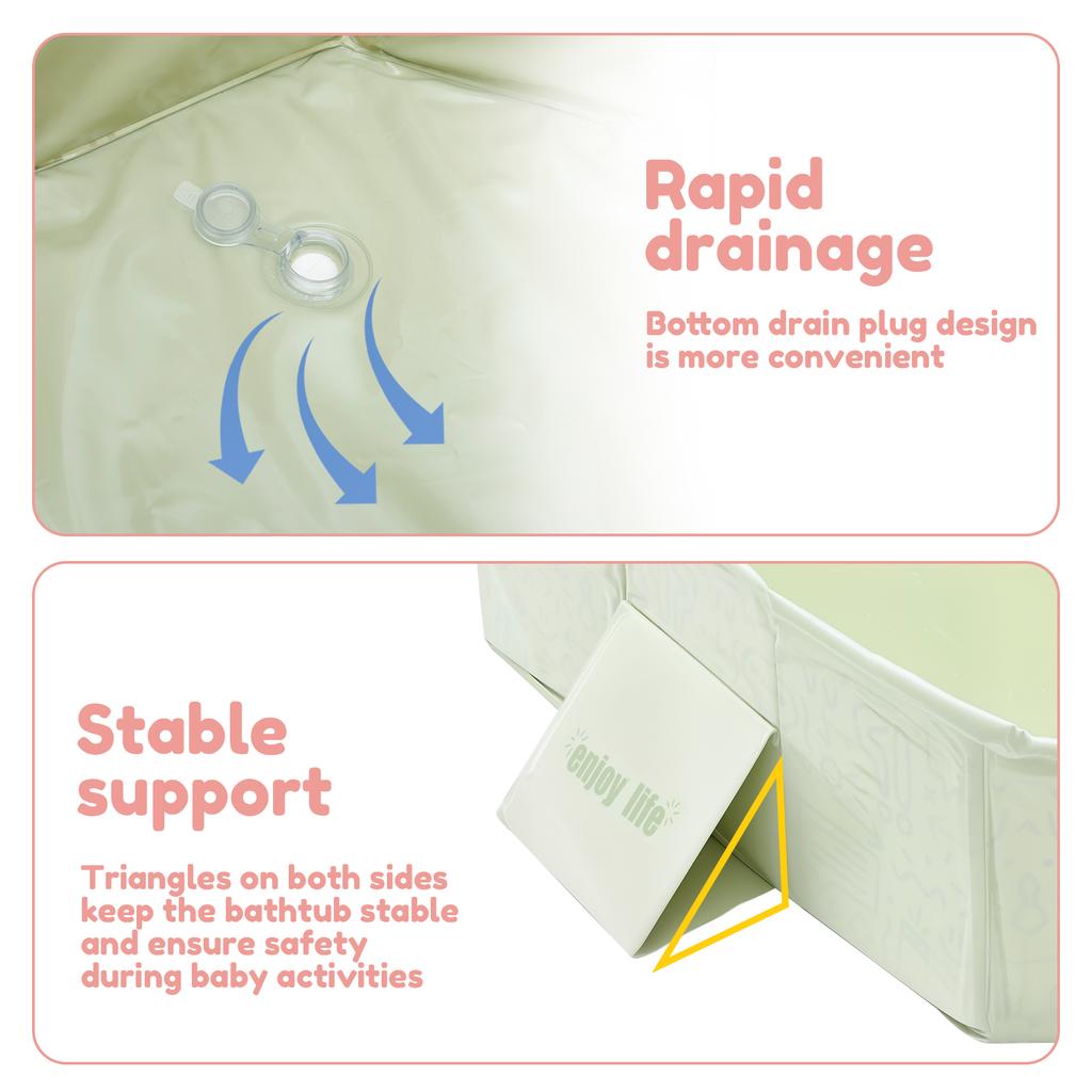 Складная детская ванночка Портативная ванночка для малышей Душевой таз 2 цвета Безопасная и надежная Термальная ванна-бочка для детей