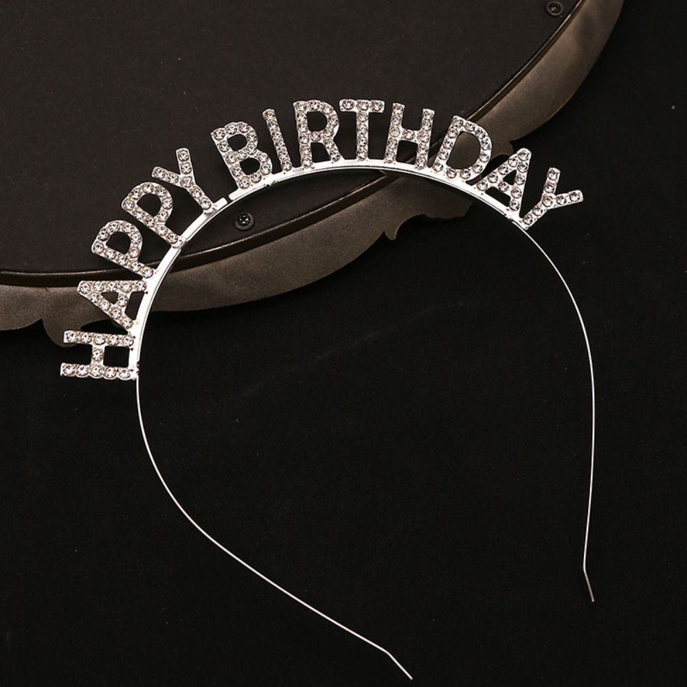 Letter Birthday Queen Headband Female Jewelry Birthday Hair Hoop  Party Atmosphere Hat