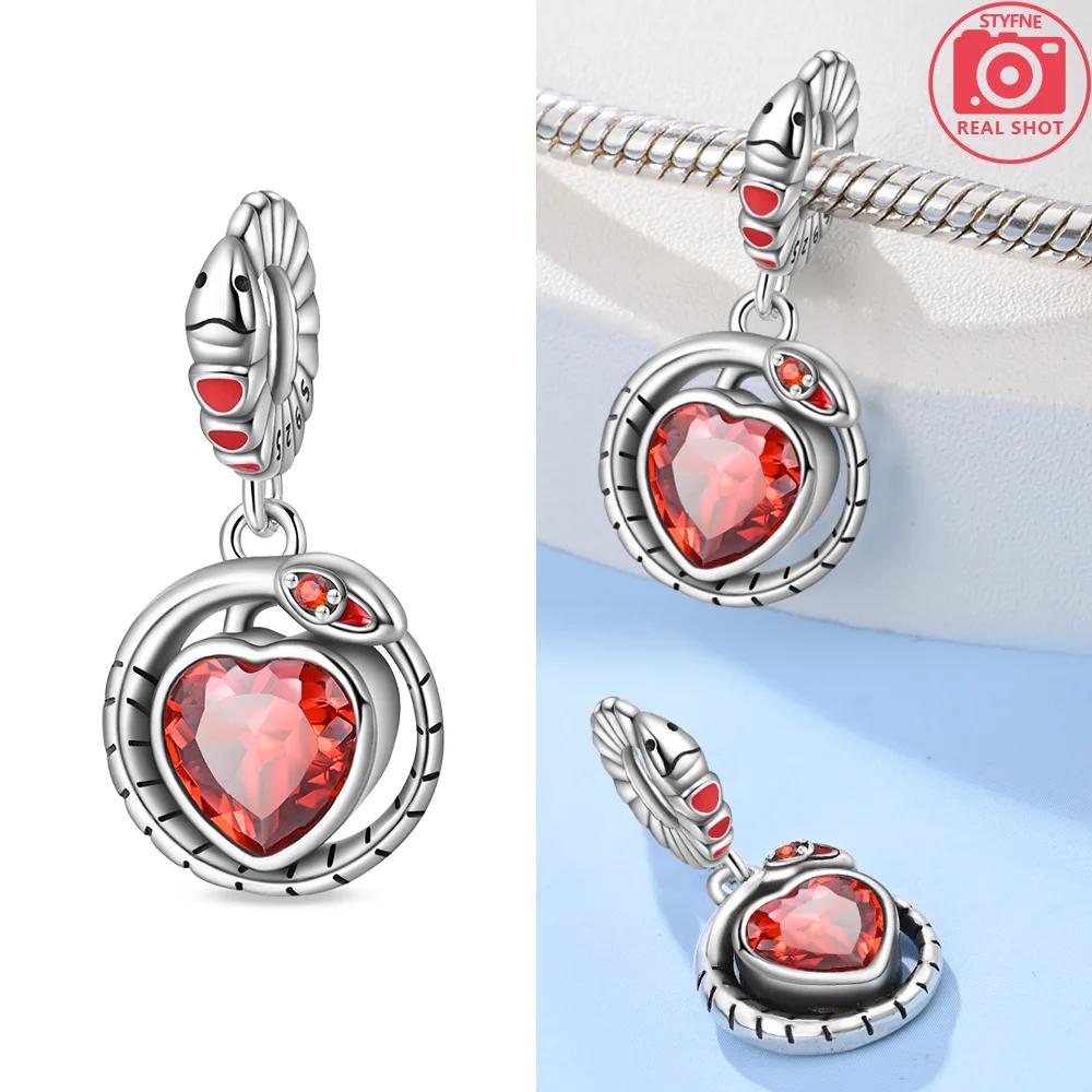 Copper Red Snake Zircon Squirrel Animal Elephant Bead Fit Bracelet Original Jewelry Diy Accessory Women Delicate Gift