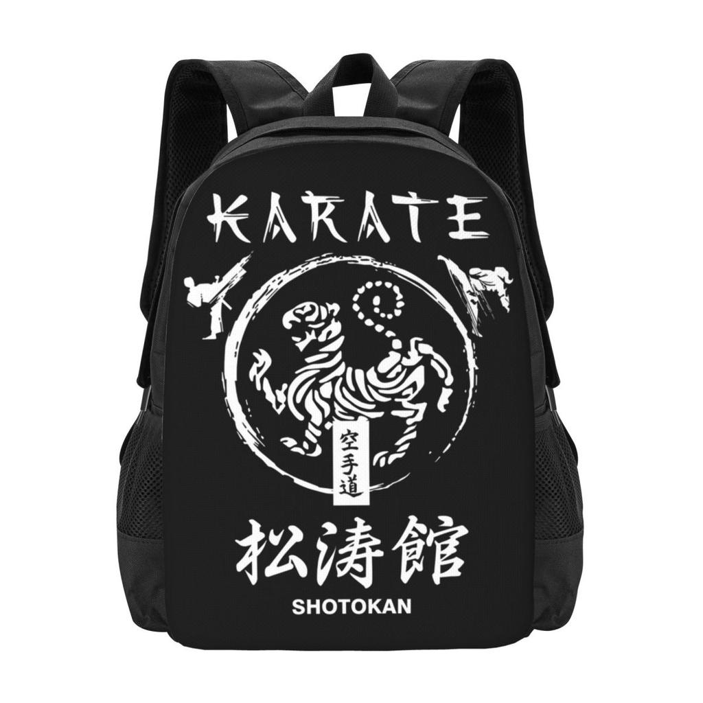 Shotokan Karate Symbol And Kanji White Text Backpack Hot Sale Daypack Children BookBag School Bag Shoulder Bags for Men Women
