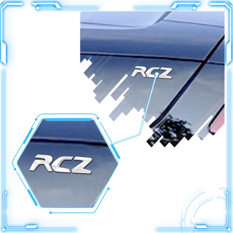 For RCZ R Decoration Emblem Car Styling 3D Metal Badge Body Trunk Self Adhesive Stickers