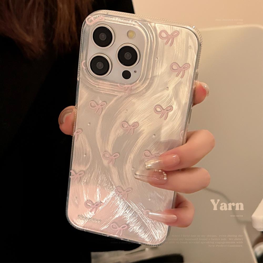 For iPhone 14 Pro TPU Case Bow Pattern Mobile Phone Protective Cover