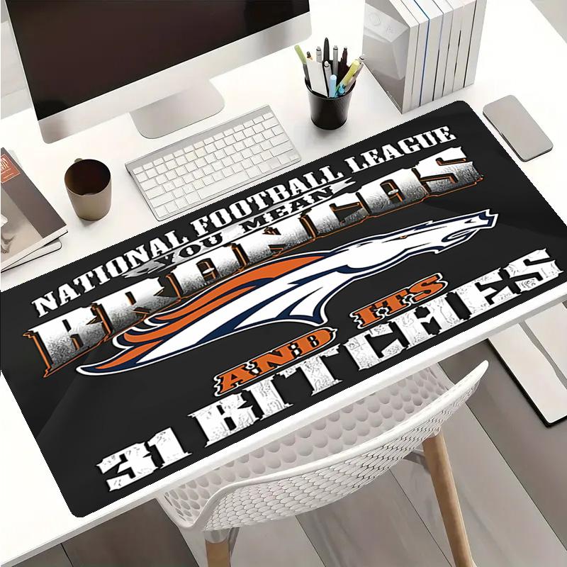 Коврик для мыши LOGO Denver Broncos - Нескользящая резиновая основа, Гладкая поверхность для работы, игр, офиса и дома, Настольный коврик для мыши