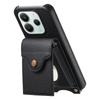 For Xiaomi Redmi Note 14 4G (163.25x76.55x8.16mm) Case Mirror Card Holder Litchi Texture Leather Phone Back Cover with Long Strap