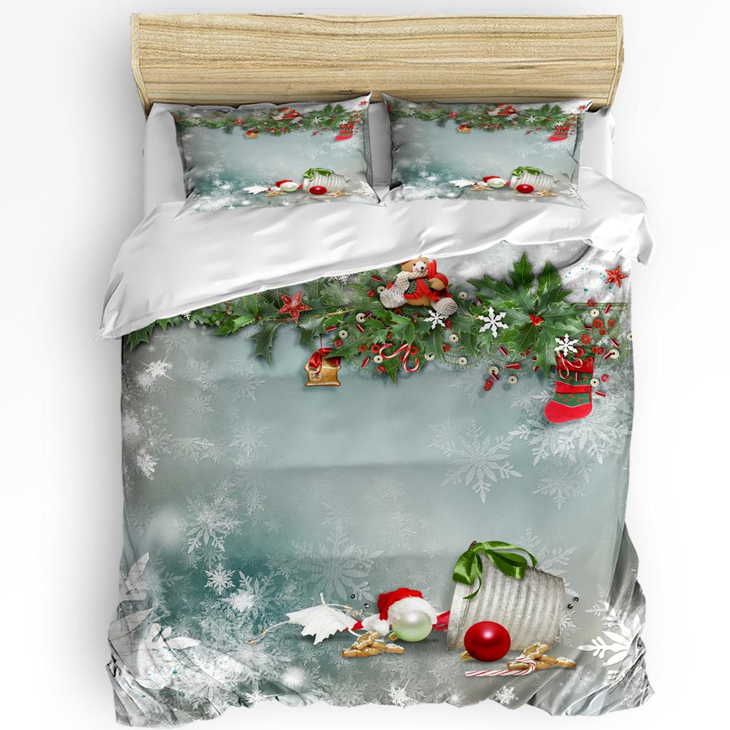 Комплект постельного белья с изображением медведя для спальни, кровати, дома, плюшевого мишки, попавшего под дождь, с резиновыми сапогами, пододеяльником, наволочкой, чехлом для пододеяльника Holdi